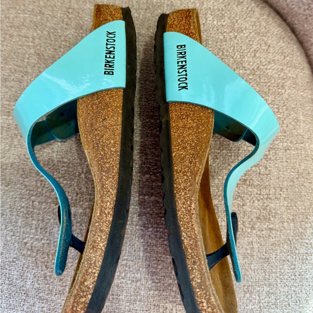 Aqua Gizeh Birkenstock Brown Suede Footbed size 37 - Picture 3 of 5
